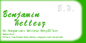 benjamin wellesz business card